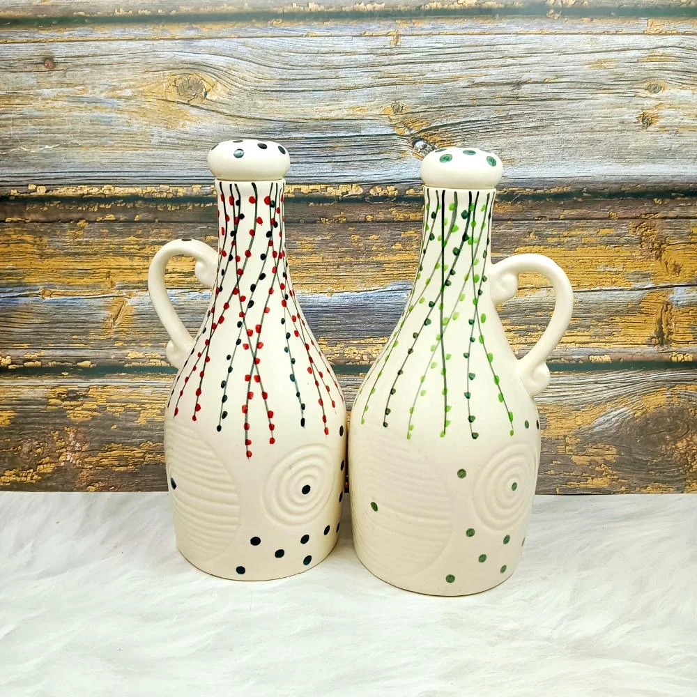 Multicolor Handpainted Ceramic Bottles
