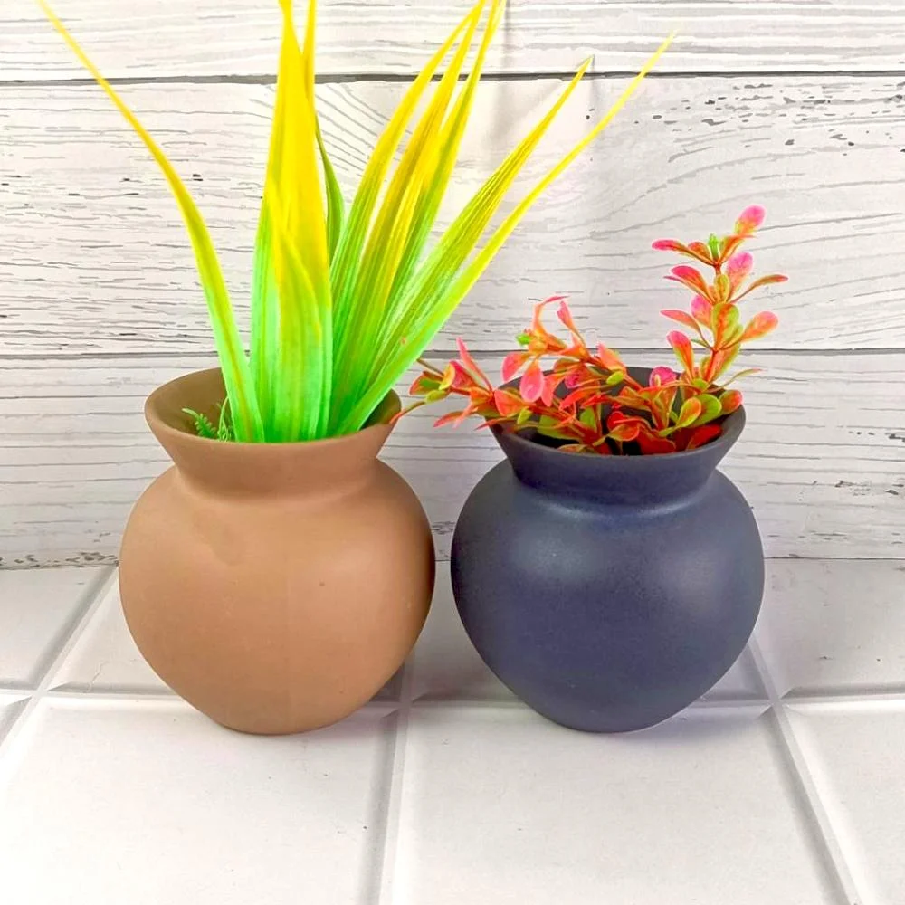 Matki Shape Khurja Ceramic Flower Vases