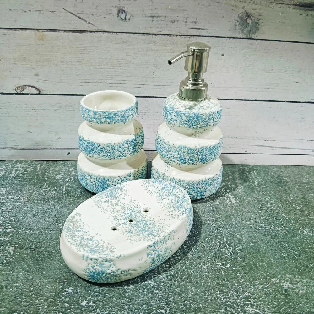 New Design Khurja Pottery Ceramic Bathroom Set