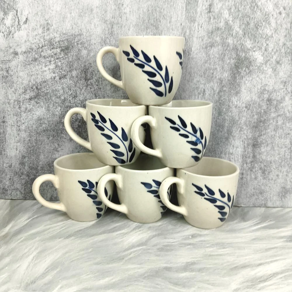 DPAARA Leaf Design Ceramic Drinking Cups